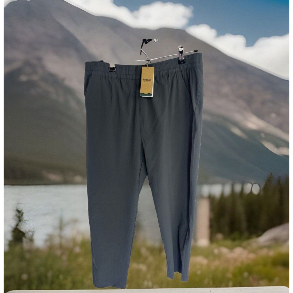 Seadon Mens Hiking Trail Pants Size XL Water Resistant Gray Nylon Pockets‎ NEW